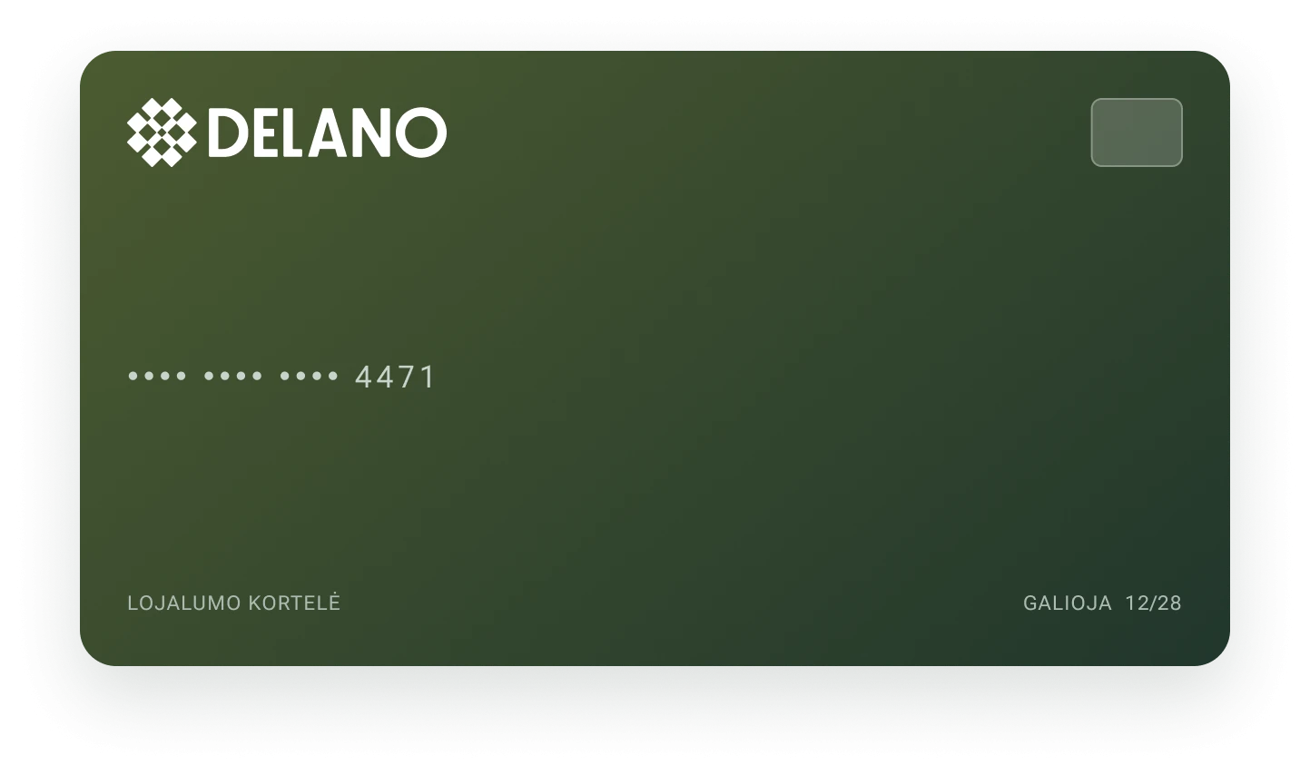 Delano lojalumo kortelė