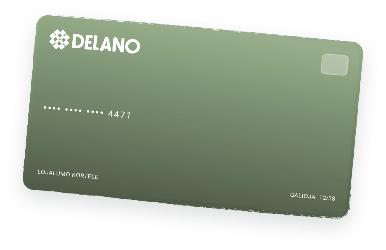Delano lojalumo kortelė
